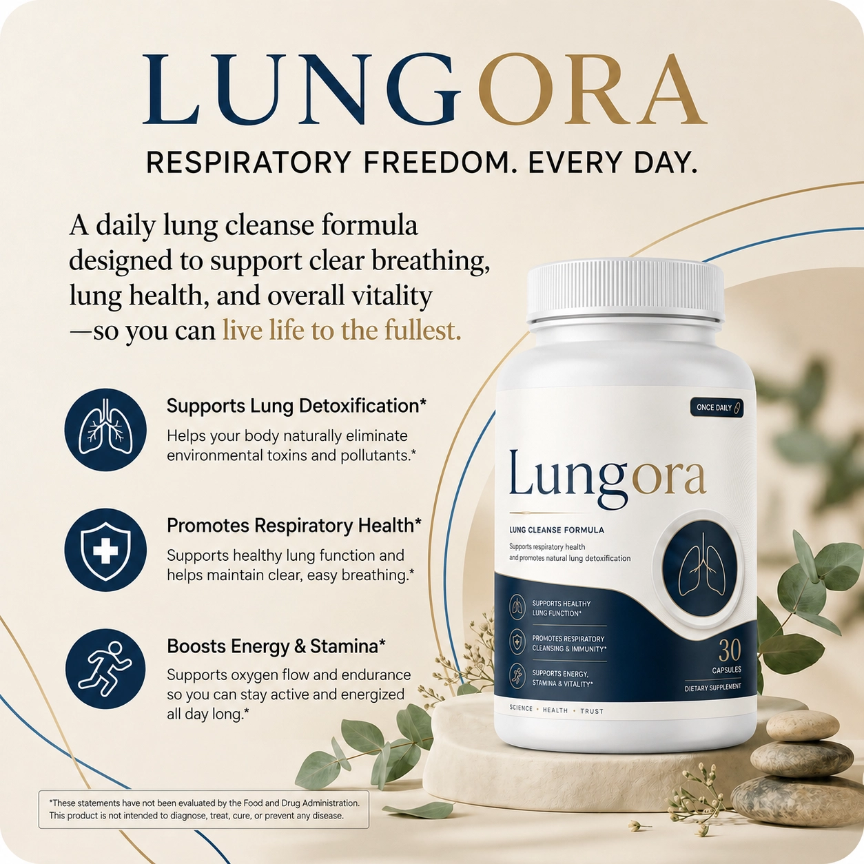 Lungora lung cleanse formula bottle
